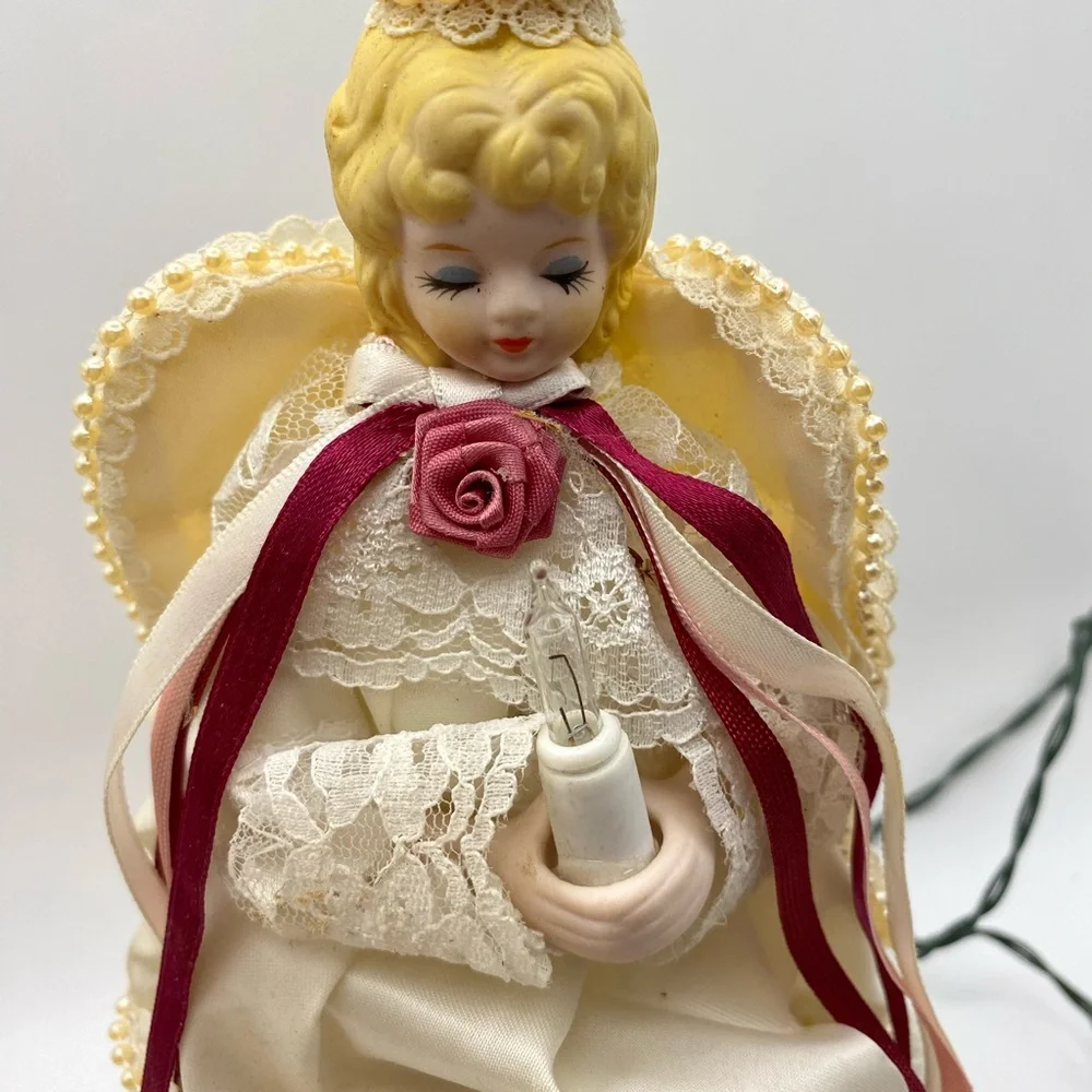 Vintage GE Angel Tree Topper Merry Midget Working No Box